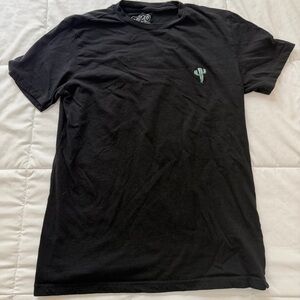 Black T-Shirt with Cactus Graphic